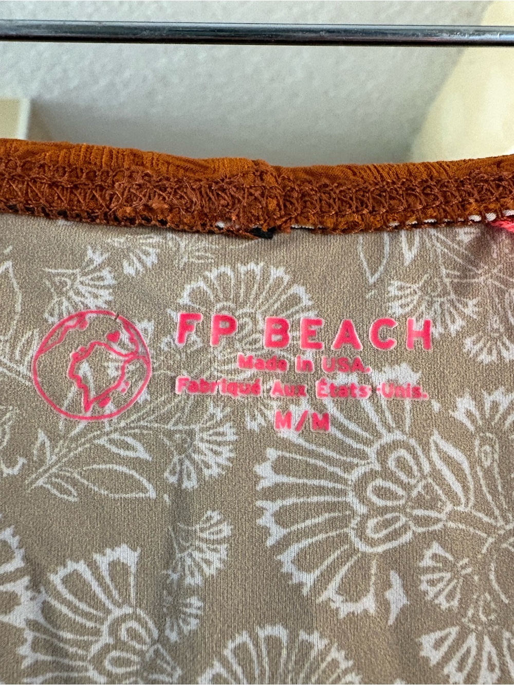 Free People Rust Orange Textured Halter One-Piece Swimsuit with Sash - Picture 2 of 11
